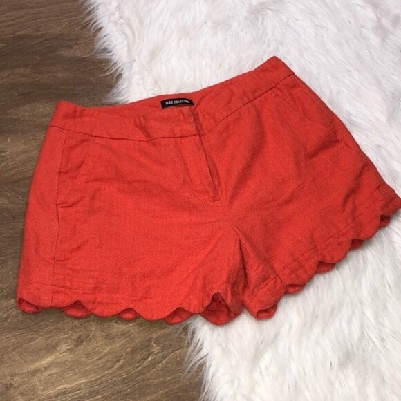 Alice Collection size 4 coral scallop hem Preppy shorts - Picture 2 of 6